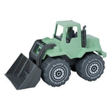 Plasto I AM GREEN 30cm front loader toy made from sustainable sugarcane bioplastic, ideal for sandpit and outdoor play.