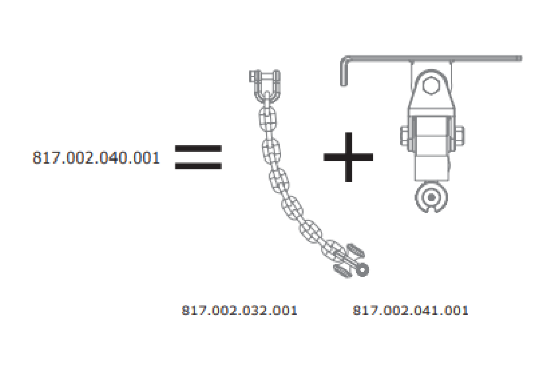 Commercial FLAT PLATE Swing Hook with Cardan Joint and Safety Chain