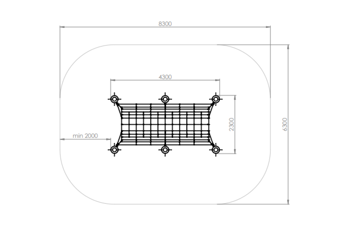 Commercial Grade Armed (Steel Core) Rope Structure - CANYON