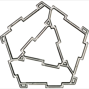 Geoshapes Pentagons with Triangle Crystal Fluoro Pack 30pcs