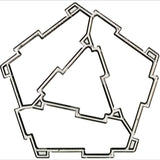 Geoshapes Pentagons with Triangle Crystal Fluoro Pack 30pcs