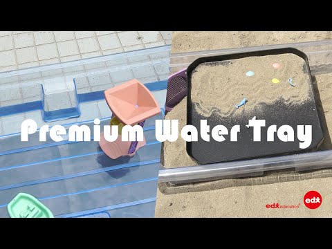 Premium Transparent Sand & Water Tray with Folding Stand 58cmH