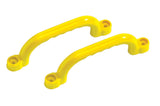 Short Plastic Hand Grips Yellow 2pcs