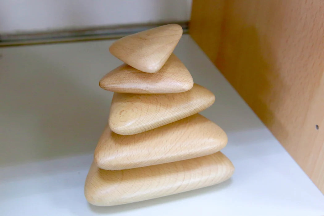 Large Wooden Pebble Stacker Set 15pcs
