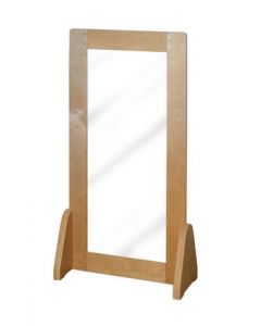 Solid Birch Ply Floor Mirror, Whiteboard and Room Divider 120cmH